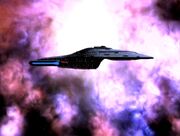 Voyager-Seite vor Nebel
