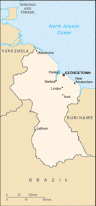 Map of Guyana