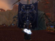 Bigstaxtwo in front of Scourge flag.