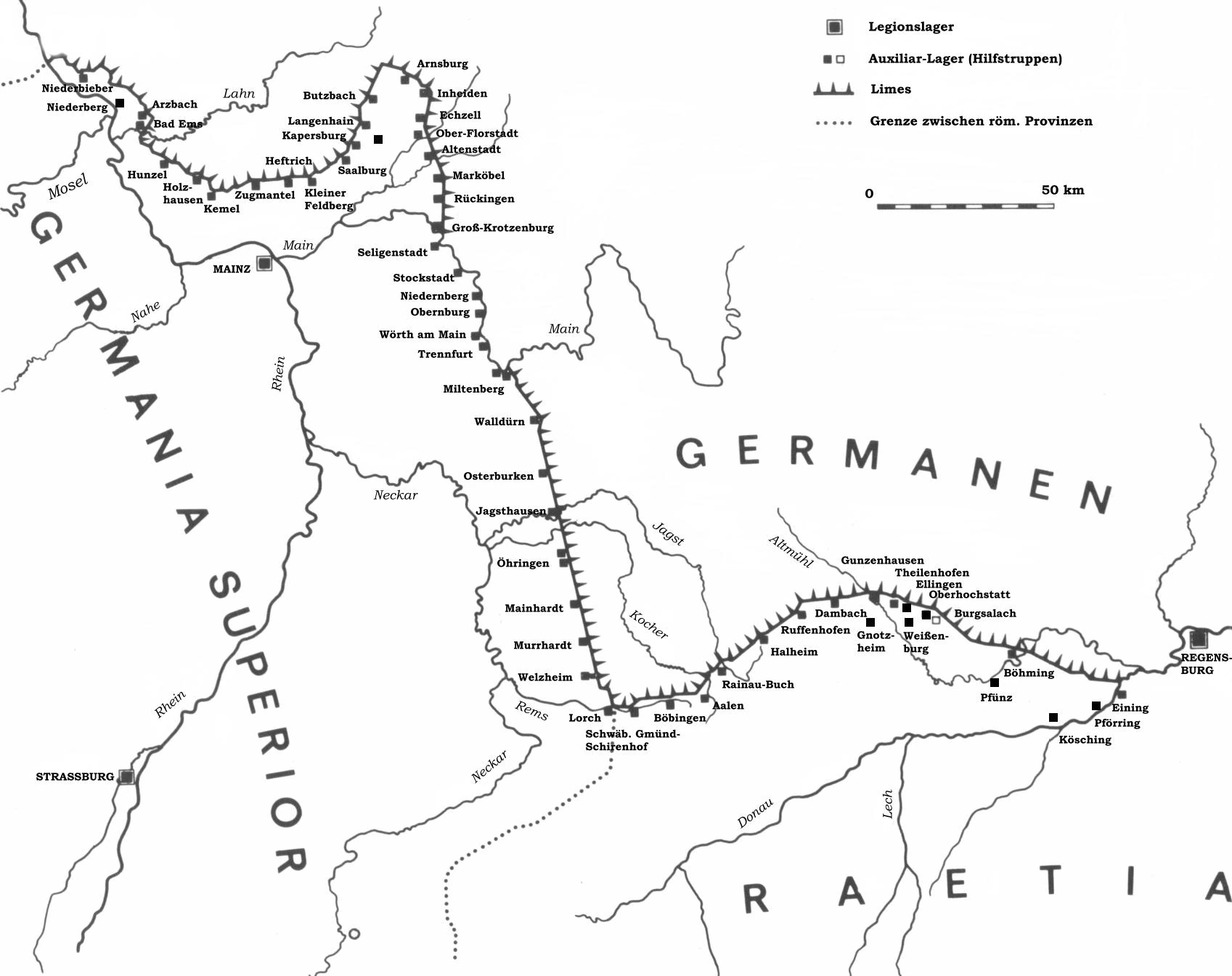 Limes Rompedia Antike, Römisches Reich, Römer, Kaiser