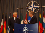 Colin Powell with Jaap de Hoop Scheffer