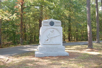 1863 Chickamauga 17th Ohio monument at Poe field