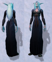 Simple Black Dress, Snow Background, NE Female
