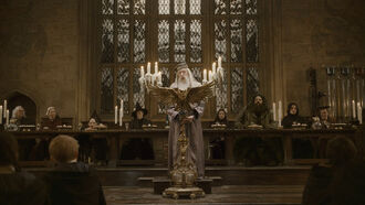 P6 Dumbledore's speech at the Great Hall in 1996