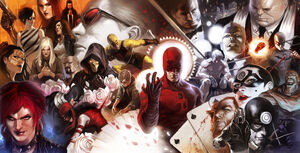 Daredevil Vol 1 500 Gatefold Textless Cover