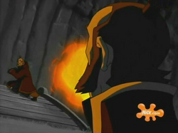 Iroh valt Zhao aan