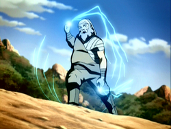 Iroh gebruikt bliksem