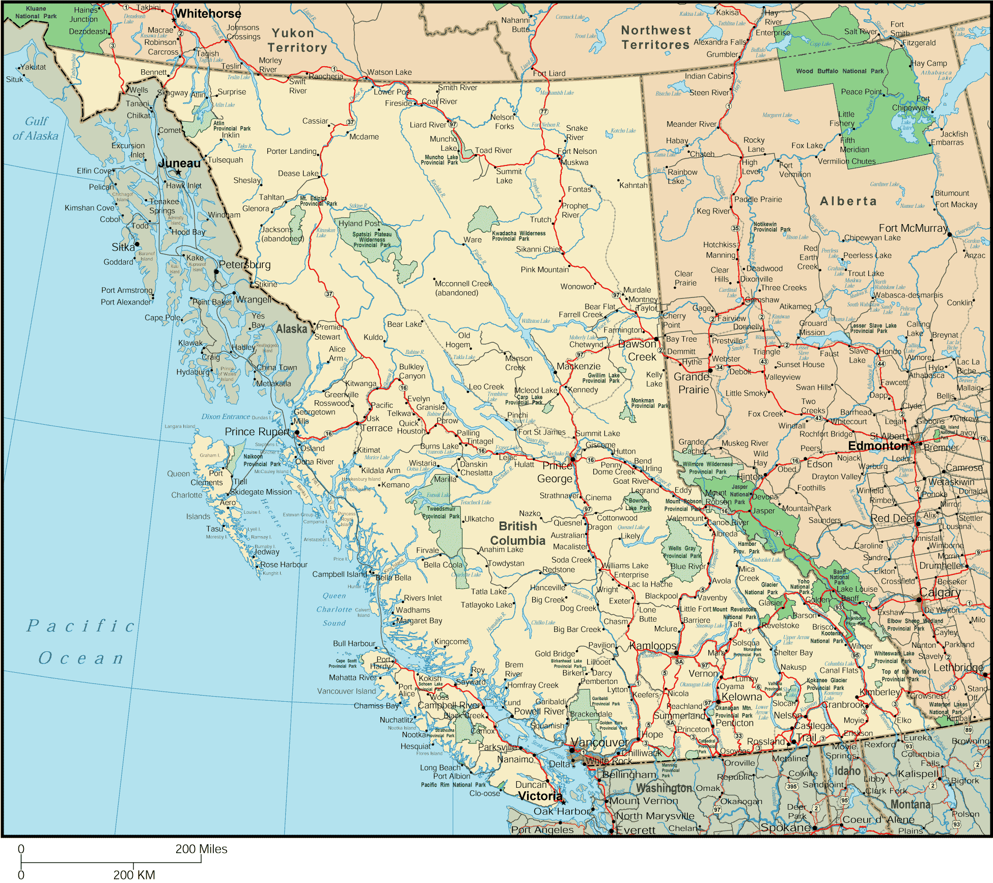British Columbia Map 