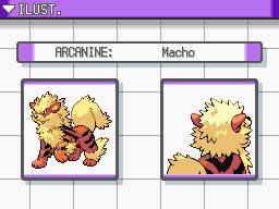Modo ilustración de Arcanine en HGSS