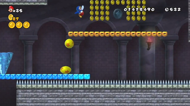 how to beat the castle in world 2 super mario bros wii