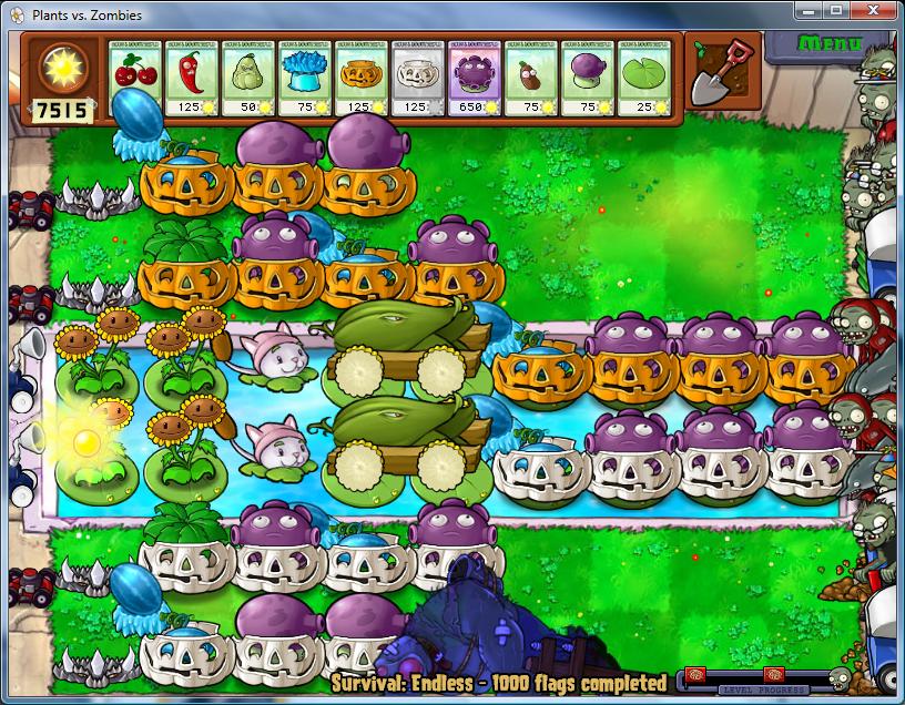 Plants Vs Zombies 1 Survival Endless 087 8168