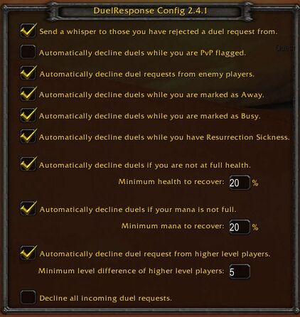 DuelResponse Options
