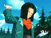 A-17 Dando energia a la Cho-Genkidama de Goku