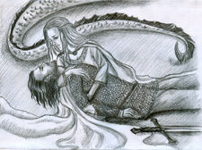 At the Death of Glaurung by vigshane