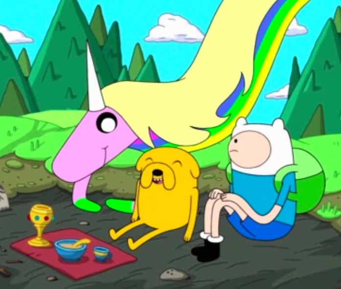 Princesa Bubblegum Finn, o Humano Jake, o Cachorro Marceline, a