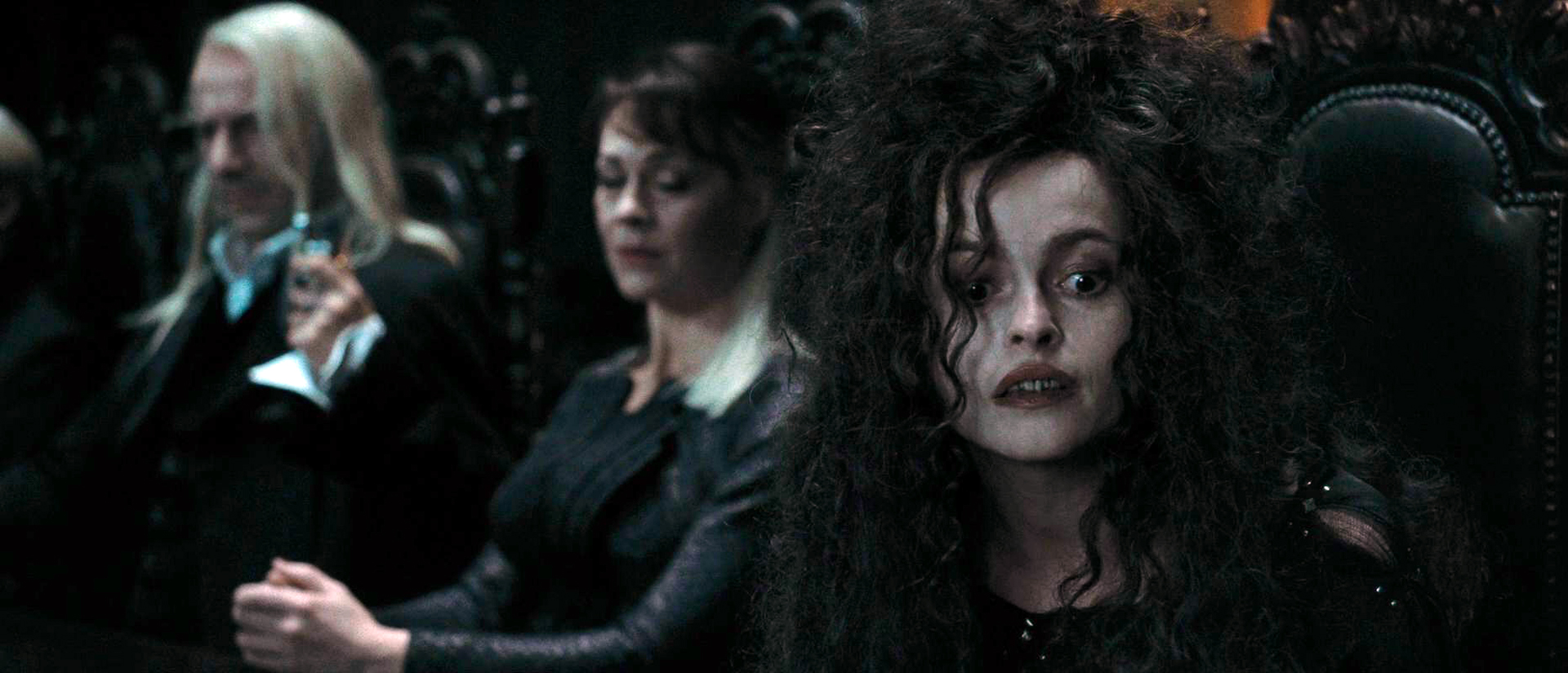 Image - DH1 Lucius Malfoy, Narcissa Malfoy and Bellatrix Lestrange.jpg - Harry Potter Wiki
