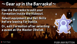 Gear up in the barracks