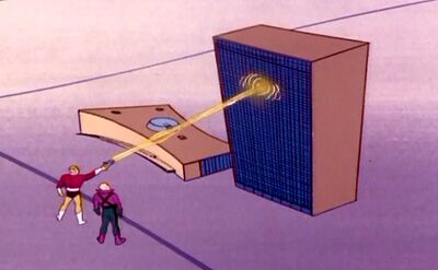 Brainiac and Luthor shrink the UN Building