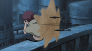 Gaara se protegendo do ataque de Yashamaru
