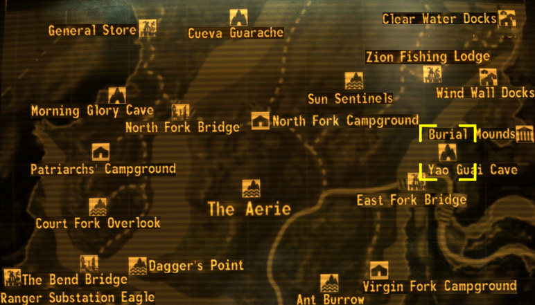 Fallout New Vegas Zion Map. 