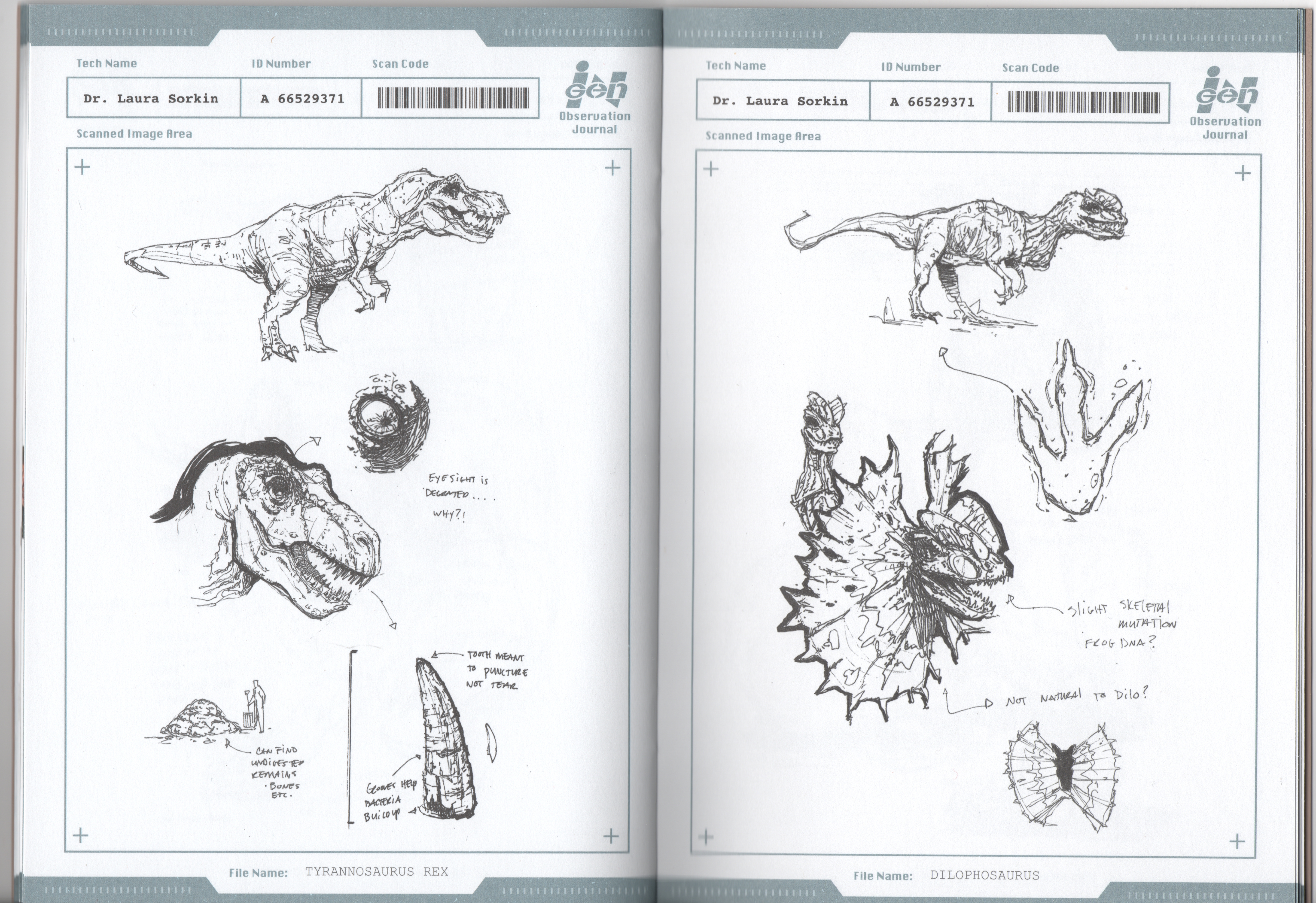 jurassic park ingen list