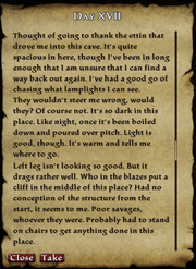 Denrics journal II in game