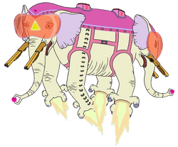 Ancient Psychic Tandem War Elephant