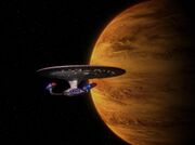 Die Enterprise im Orbit von Aldea