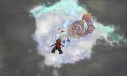Sora Falling to La Cité des Cloches KH3D