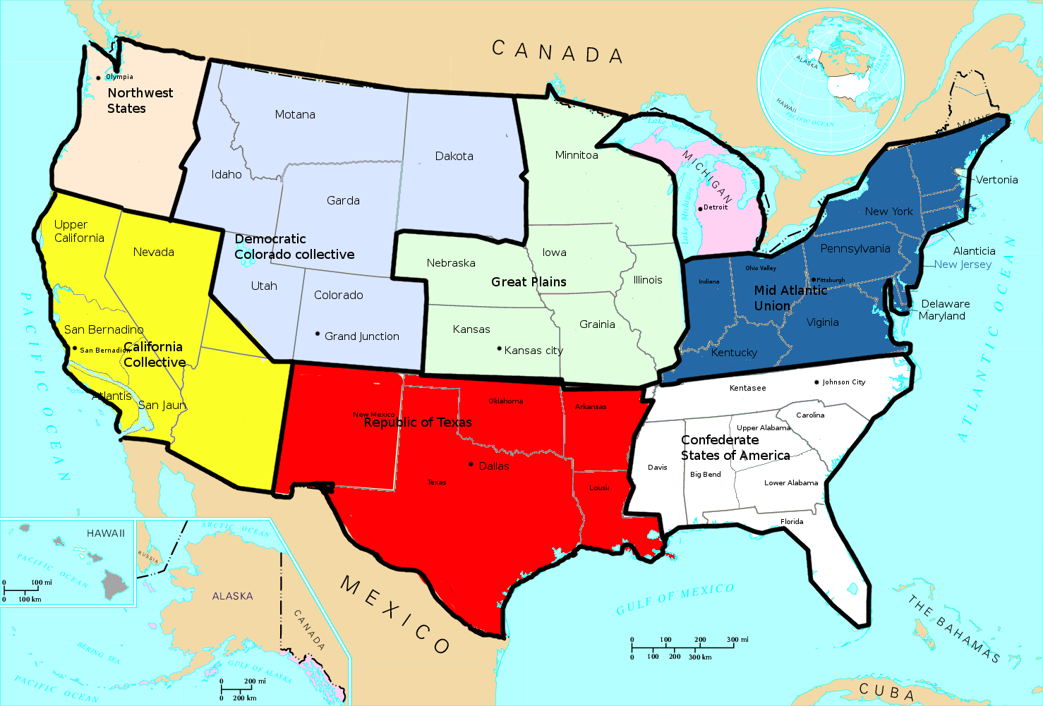 alternate united states map