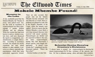 Mokele mbembe news