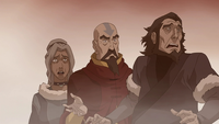 Bumi and Kya affected by the fog spirit