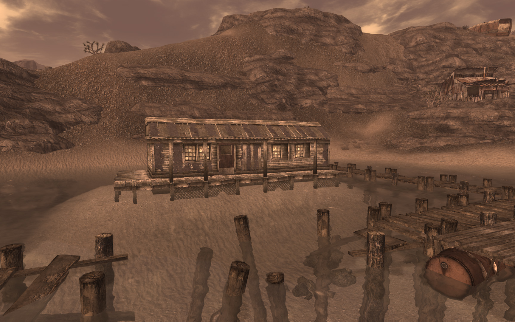 Cottonwood Cove mess hall - The Fallout wiki - Fallout: New Vegas and more